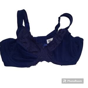Curve Muse Navy Blue Lace Bra Size 46D